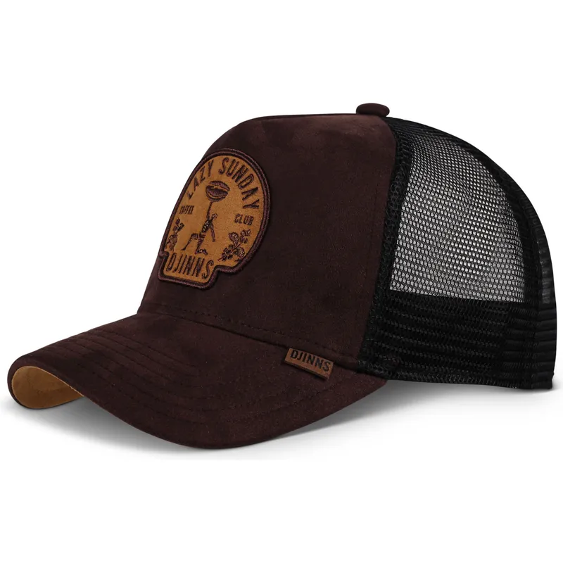 Djinns Lazy Classic Hft Brown And Black Trucker Hat Caphunters Co Uk