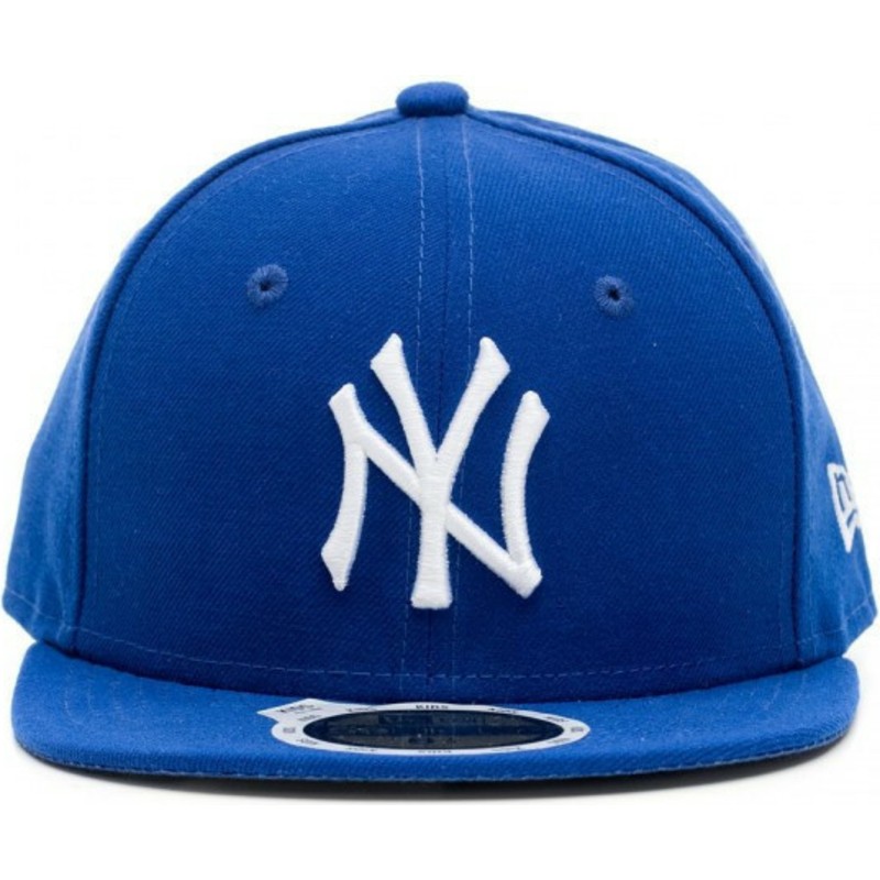 new-era-flat-brim-youth-59fifty-essential-new-york-yankees-mlb-blue-fitted-cap
