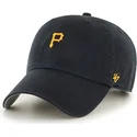 47-brand-curved-brim-pittsburgh-pirates-mini-logo-mlb-clean-up-black-cap
