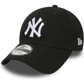 New Era Curved Brim 9FORTY Essential New York Yankees MLB Black Adjustable Cap