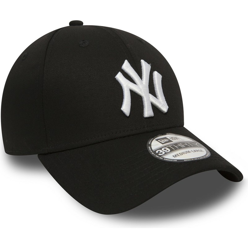 New Era Curved Brim 39THIRTY Classic New York Yankees MLB Black Fitted ...