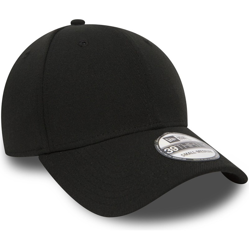 new era curved brim 39thirty basic flag black fitted cap