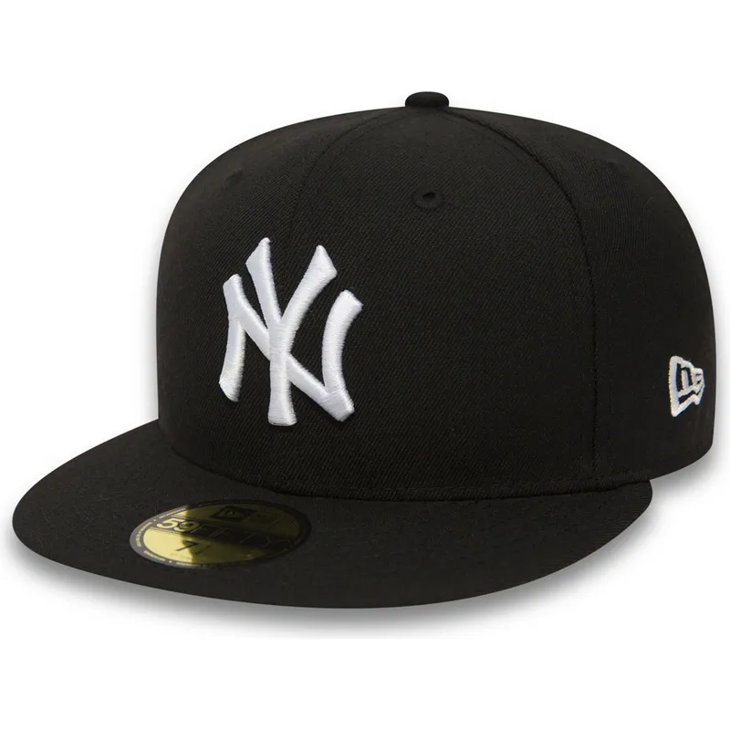 キャップ NEW ERA x ESSENTIALS cap black 7 5/8 New Era Flat Brim 59FIFTY Essential New York Yankees MLB Black