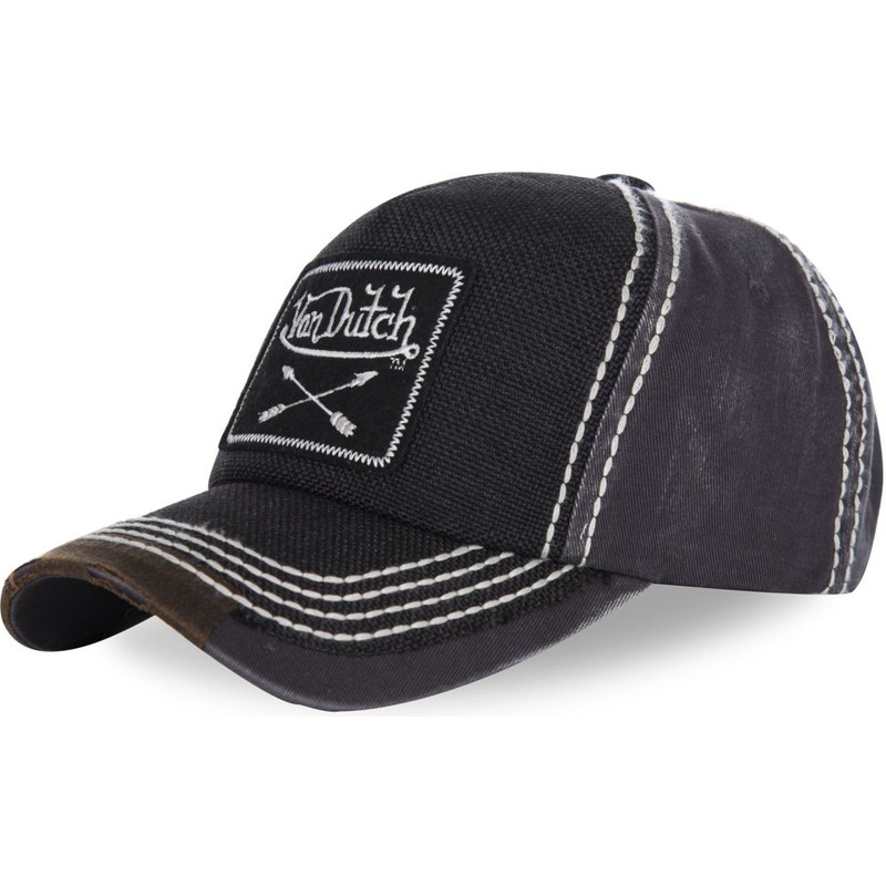 Von Dutch Curved Brim ARROW01 Black Adjustable Cap: Caphunters.co.uk