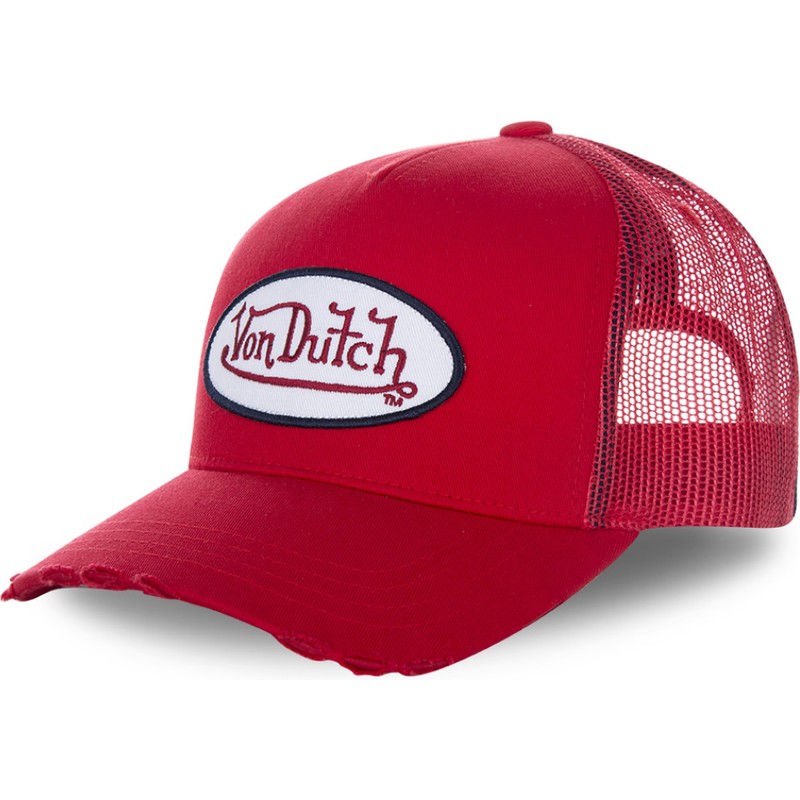 Von Dutch FRESH01 Red Trucker Hat 