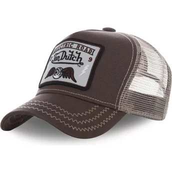 Von Dutch SQUARE2B Brown Trucker Hat