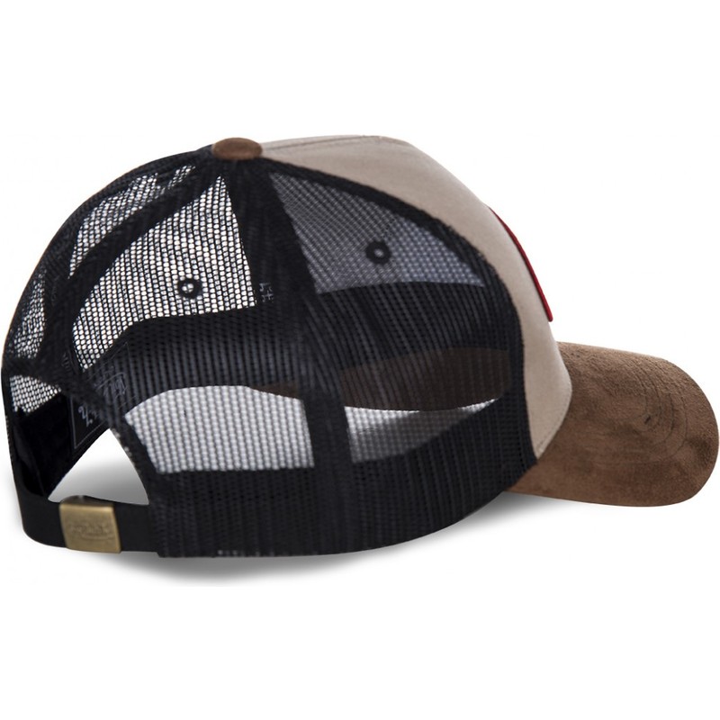 Von Dutch SUEDE Beige Trucker Hat 