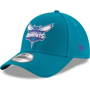 New Era Curved Brim 9FORTY The League Charlotte Hornets NBA Blue Adjustable Cap
