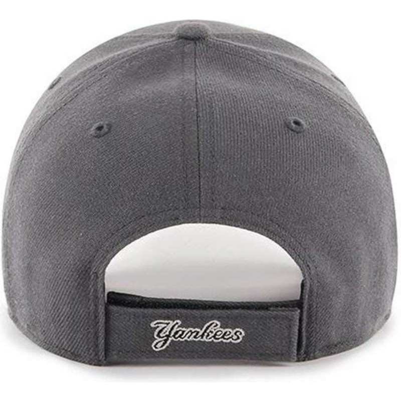 47-brand-curved-brim-black-logo-new-york-yankees-mlb-mvp-grey-adjustable-cap