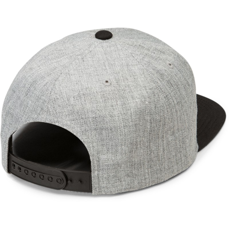 volcom-flat-brim-black-grey-quarter-twill-grey-snapback-cap-with-black-visor