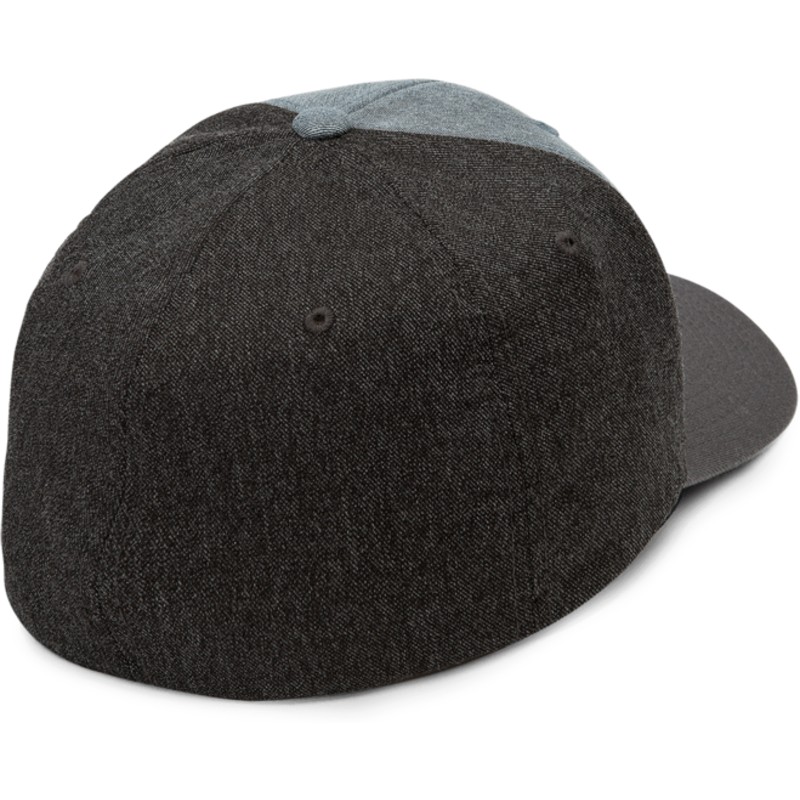 volcom-curved-brim-blue-black-full-stone-hthr-xfit-blue-and-black-fitted-cap