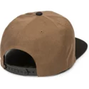 volcom-flat-brim-hazelnut-cresticle-brown-snapback-cap-with-black-visor