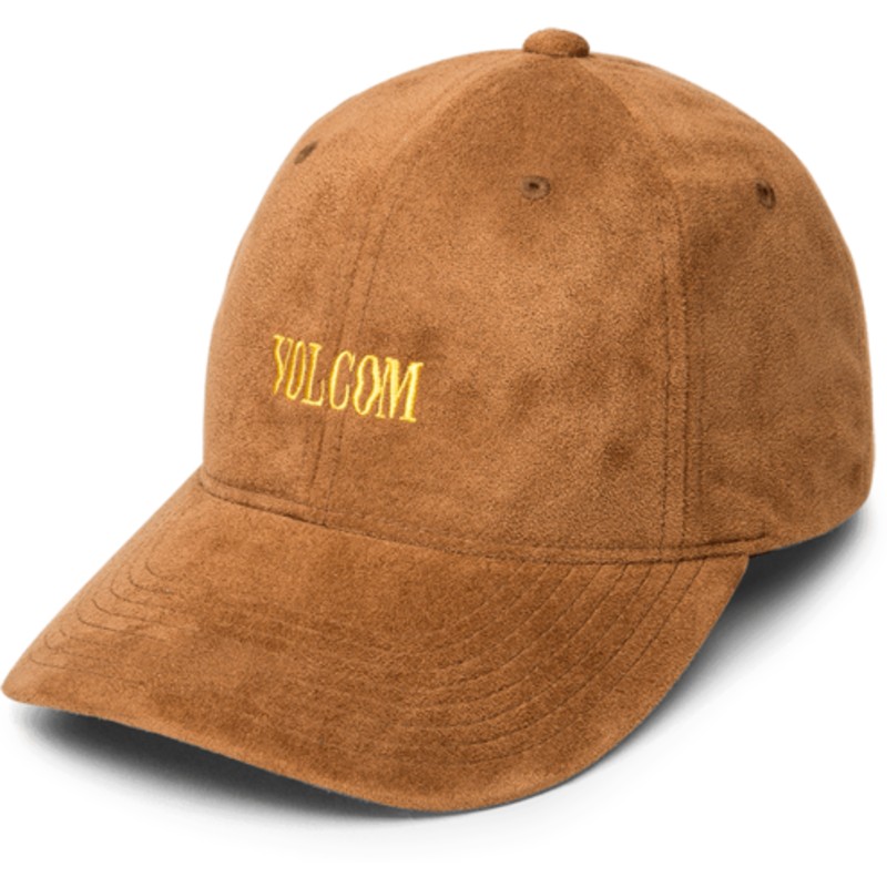 volcom-curved-brim-mud-weave-brown-adjustable-cap