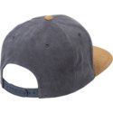 volcom-flat-brim-midnight-blue-quarter-fabric-navy-blue-snapback-cap-with-brown-visor