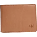 volcom-natural-strangler-leather-brown-wallet