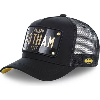 Capslab Batman Gotham City Plate BATP1 DC Comics Black Trucker Hat