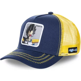 Capslab Vegeta VEG Dragon Ball Yellow and Navy Blue Trucker Hat