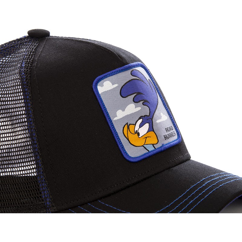Capslab Road Runner ROA1 Looney Tunes Black Trucker Hat Caphunters.co.uk