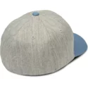 volcom-curved-brim-vintage-blue-full-stone-xfit-grey-fitted-cap-with-blue-visor