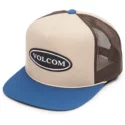 volcom-sand-brown-logger-cheese-brown-trucker-hat-with-blue-visor