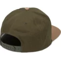 volcom-flat-brim-army-quarter-fabric-green-snapback-cap-with-brown-visor