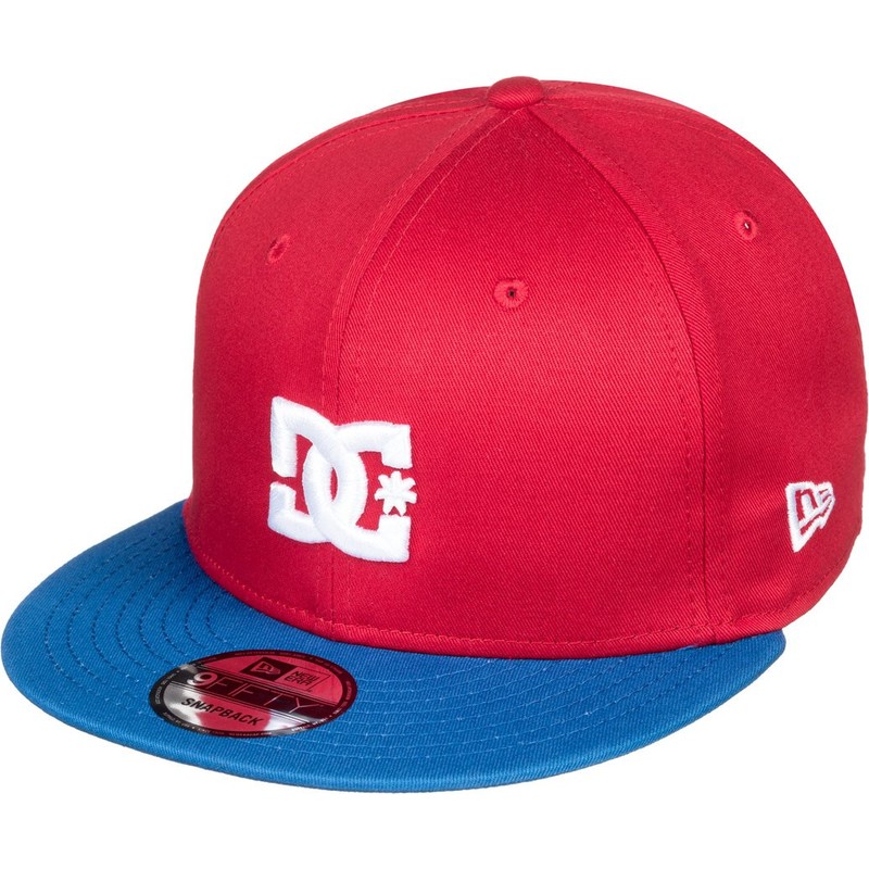 red cap blue brim