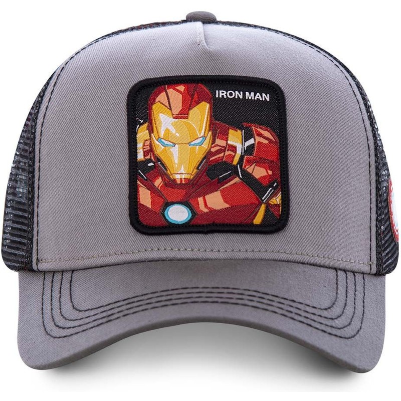 Capslab Iron Man IRO3 Marvel Comics Grey Trucker Hat Caphunters.co.uk