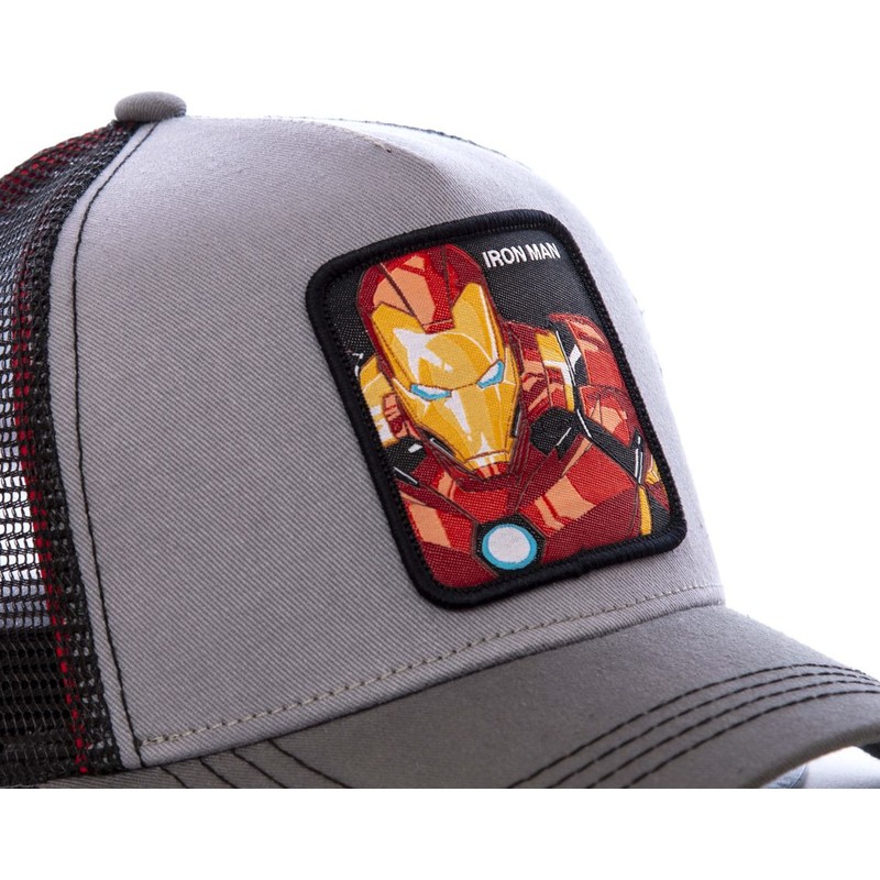 Capslab Iron Man IRO3 Marvel Comics Grey Trucker Hat Caphunters.co.uk