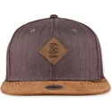 djinns-flat-brim-linen-2015-brown-snapback-cap