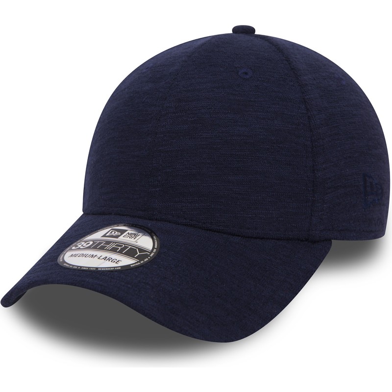 New Era Curved Brim 39THIRTY Slub Navy Blue Fitted Cap: Caphunters.co.uk