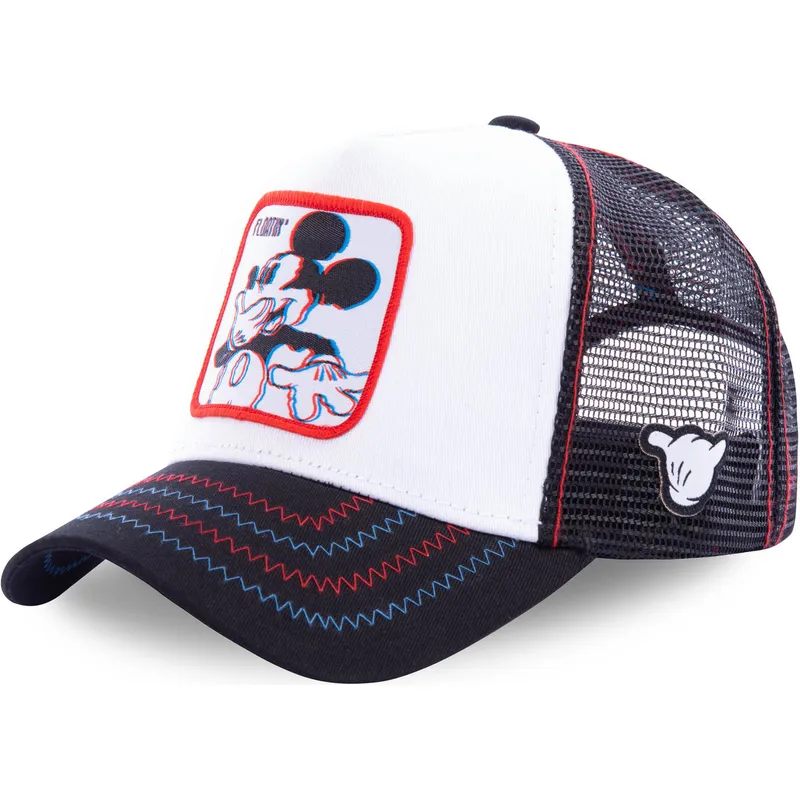 Capslab Mickey Mouse Floatin FLO Disney White Trucker Hat Caphunters.co.uk
