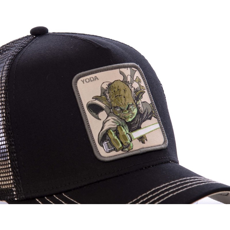 Capslab Yoda YOD2 Star Wars Black Trucker Hat Caphunters.co.uk