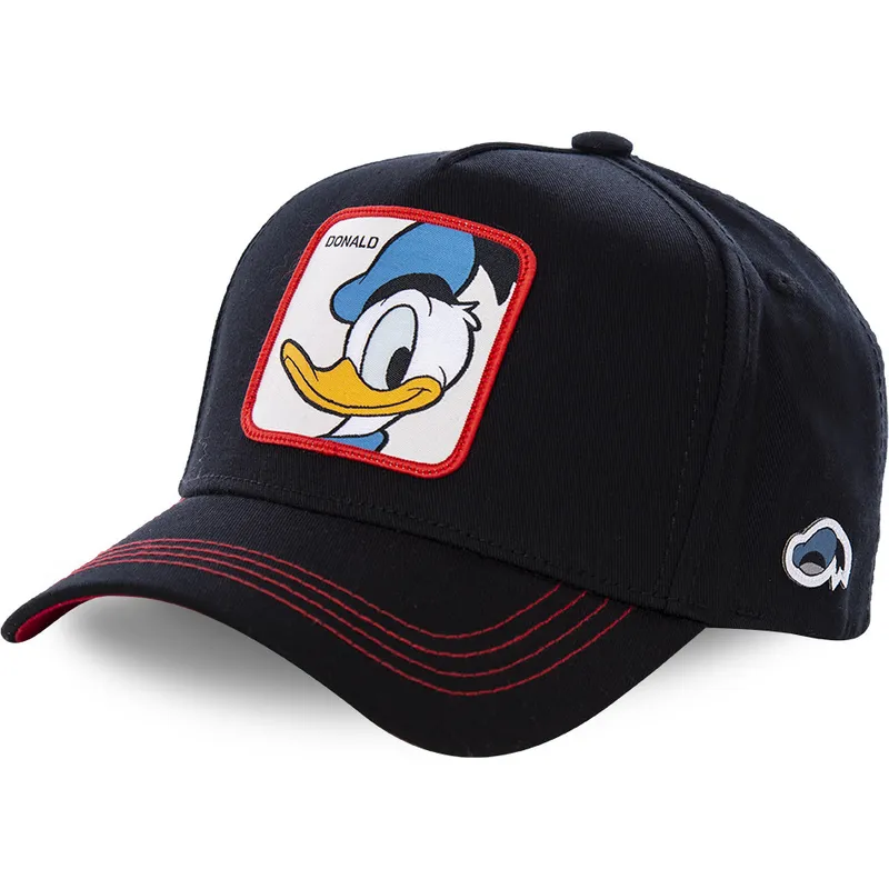 Capslab Curved Brim Donald Duck DUC3 Disney Black Snapback Cap