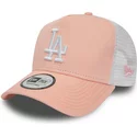 new-era-league-essential-a-frame-los-angeles-dodgers-mlb-pink-trucker-hat