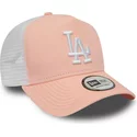 new-era-league-essential-a-frame-los-angeles-dodgers-mlb-pink-trucker-hat