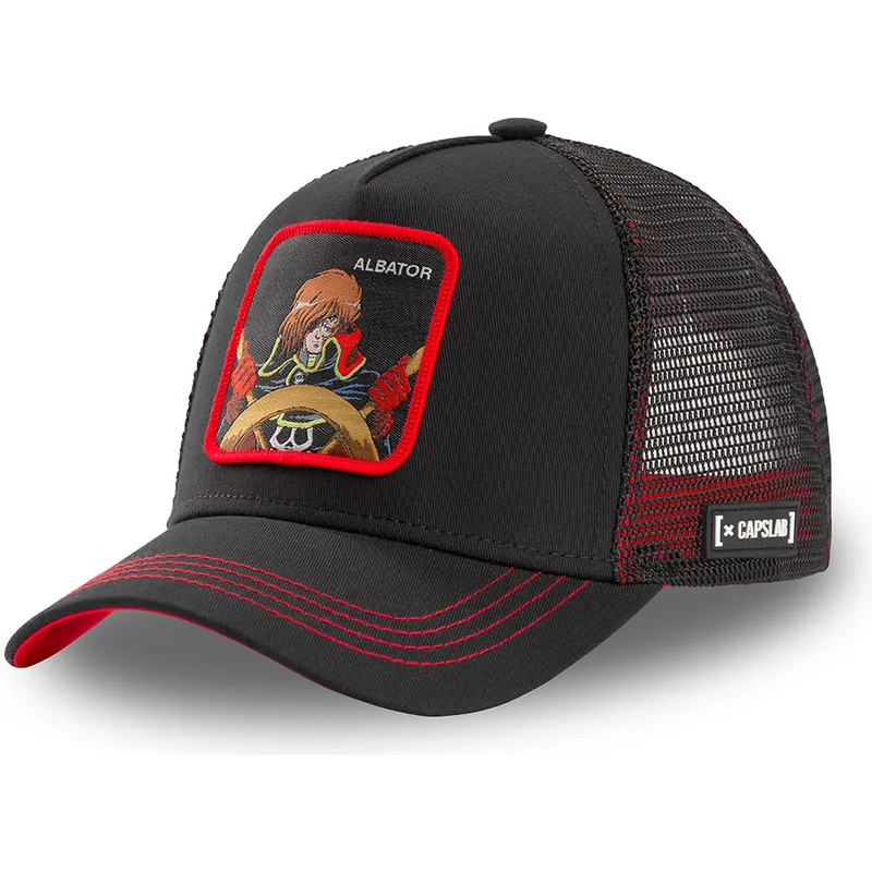 capslab-space-pirate-captain-harlock-alb-cpt-black-trucker-hat