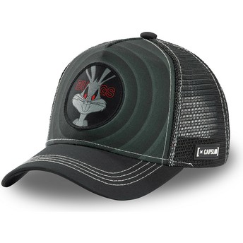 Capslab Bugs Bunny Bullseye Color Rings LOO BUG2 Looney Tunes Black Trucker Hat
