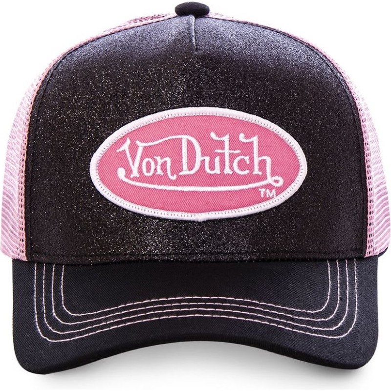 black and pink von dutch hat