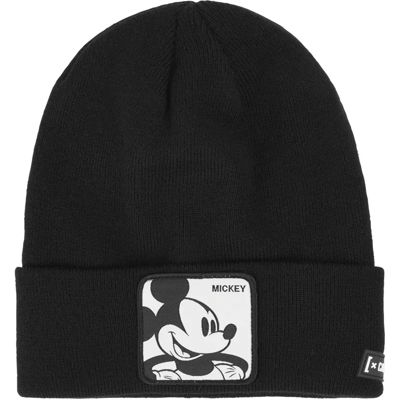 Capslab Mickey Mouse BON MIC2 Disney Black Beanie Caphunters.co.uk