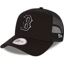 new-era-black-logo-tonal-mesh-a-frame-boston-red-sox-mlb-black-trucker-hat
