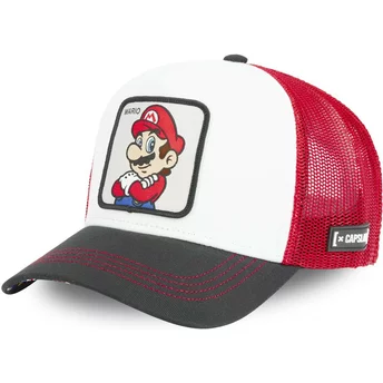 Capslab Mario SMB MAR Super Mario Bros. White, Red and Black Trucker Hat