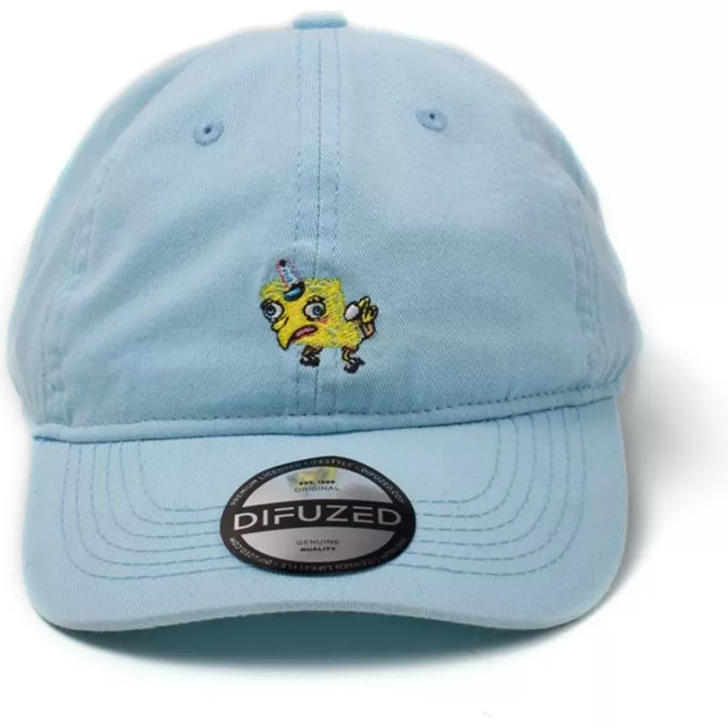 difuzed-curved-brim-mocking-spongebob-squarepants-blue-adjustable-cap