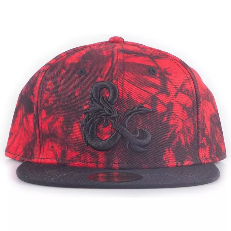 difuzed-flat-brim-dungeons-dragons-red-and-black-snapback-cap