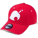 difuzed-curved-brim-leaf-logo-animal-crossing-red-snapback-cap