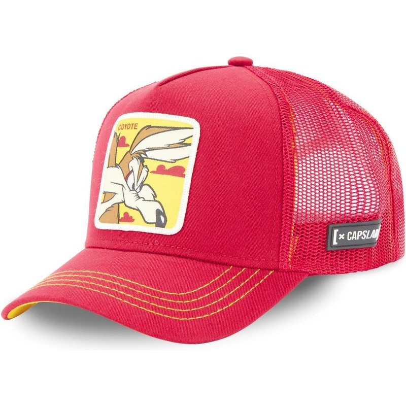 Capslab Wile E. Coyote LOO5 COY1 Looney Tunes Red Trucker Hat ...