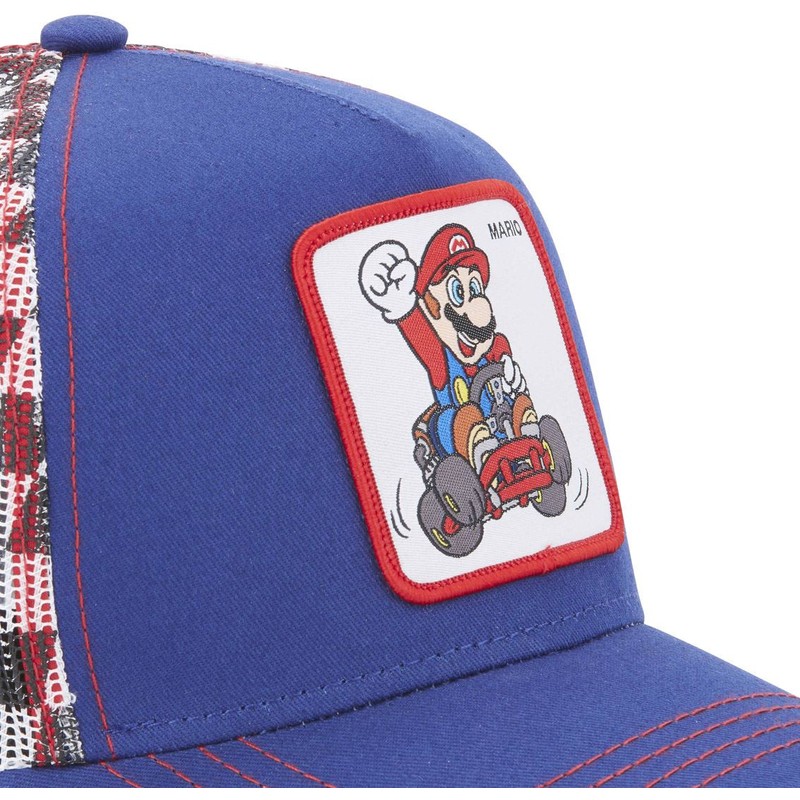 Capslab Mario Kart SMK MAR2 Super Mario Bros. Blue Trucker Hat