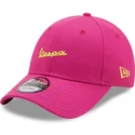 new-era-curved-brim-9forty-essential-vespa-piaggio-pink-adjustable-cap