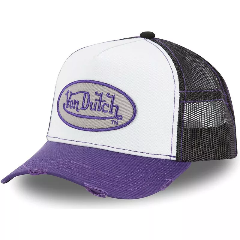 Von Dutch SUM PUR White, Purple and Black Trucker Hat: Caphunters