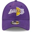 new-era-curved-brim-9forty-washed-pack-split-logo-los-angeles-lakers-nba-purple-adjustable-cap