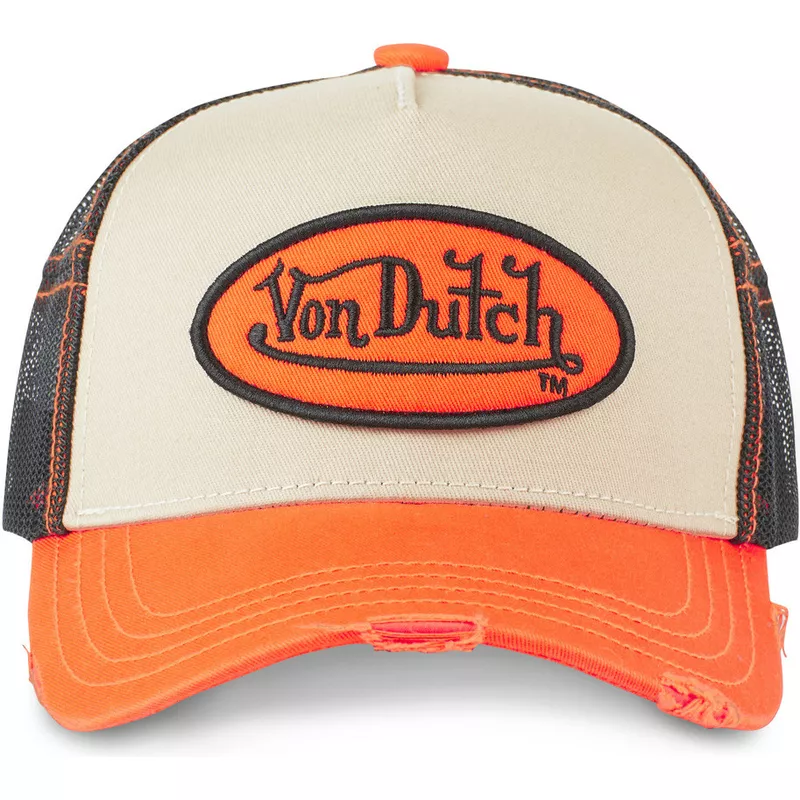 Von Dutch SUM ORA White, Black and Orange Trucker Hat